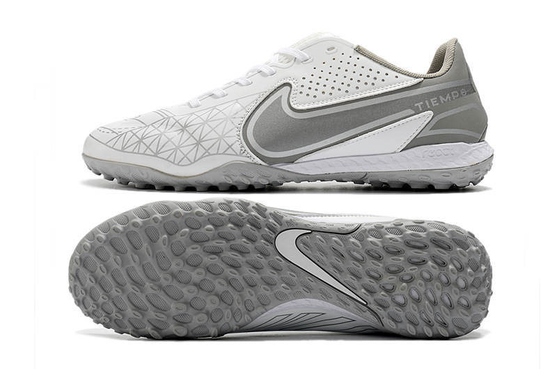 Mahogany Soccer Footwear Nike Tiempo Legend 9 Pro TF Silver White